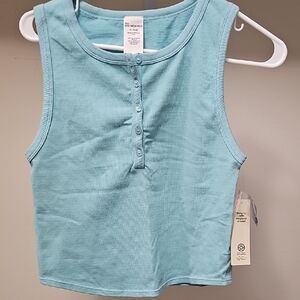 Women's New With Tags No Boundaries Light Blue Ribbed Tank Top Size XL